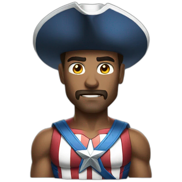 Captain América muscle emoji