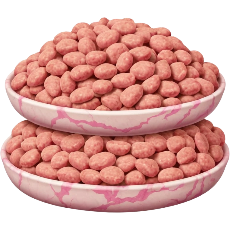 a pile of raw ground turkey, simple, clear emoji