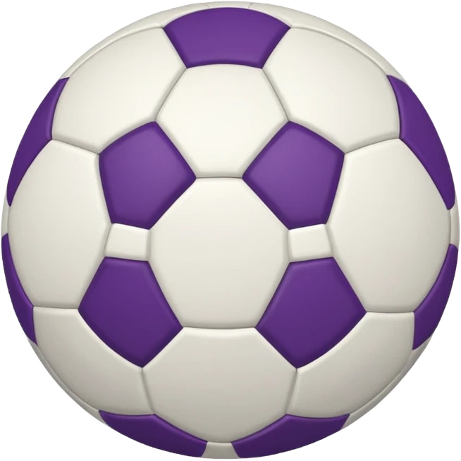 bola de futebol branco e roxa emoji