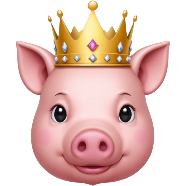 Me gustaría crear un cerdito con corona encima de el nombre yeicobvalentino que sea elegante para logo de mi granja emoji