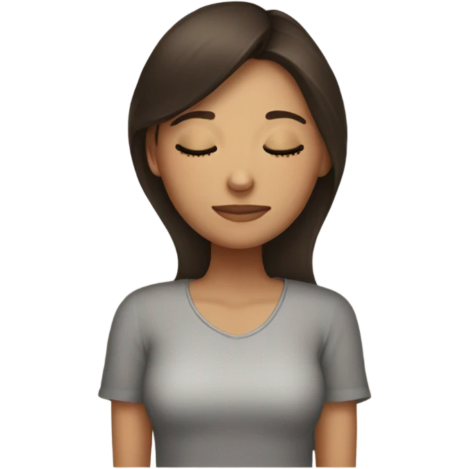 Brunette girl sleeping emoji