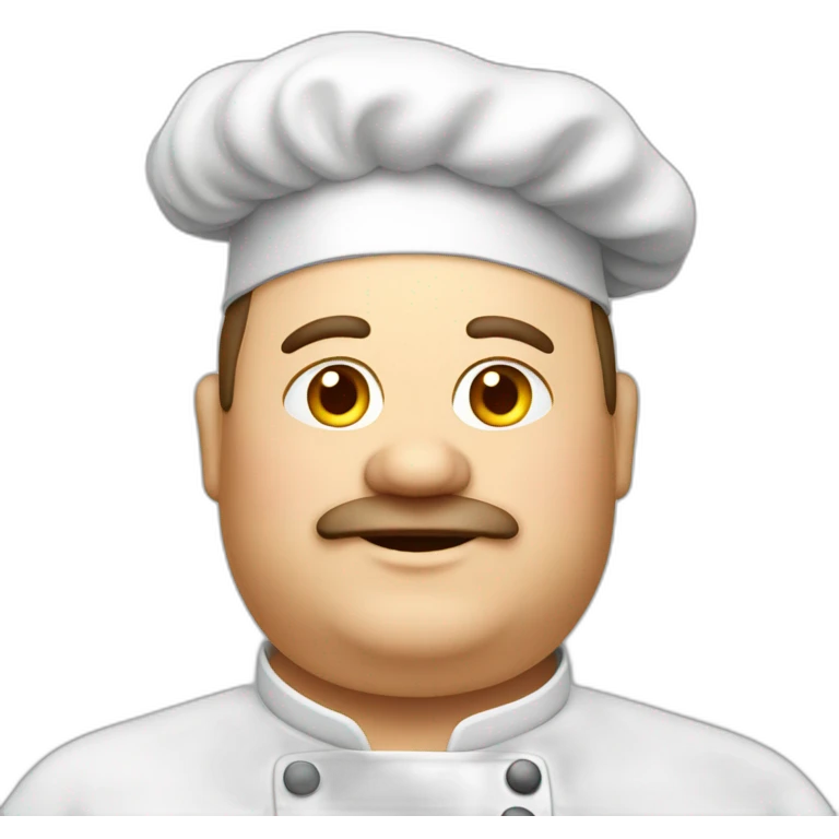  a fat European chef without a mustache emoji