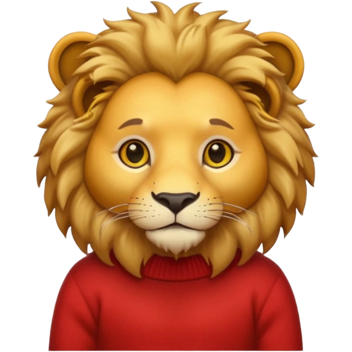 lion wearing jumper emoji