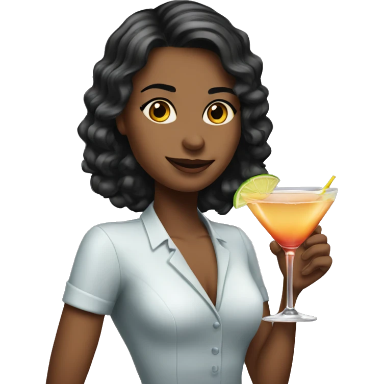 Cocktail hour girl funny emoji