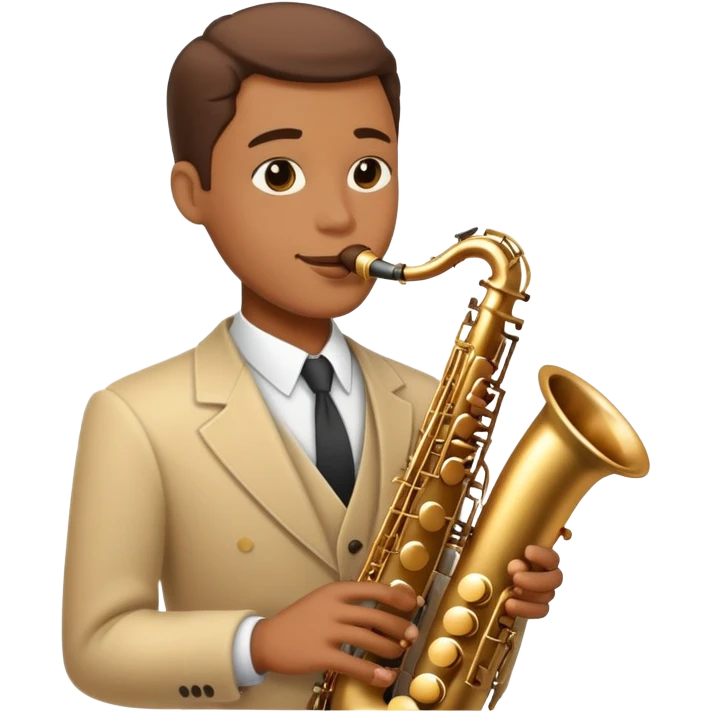 Swing jazz musician playing saxophone emoji