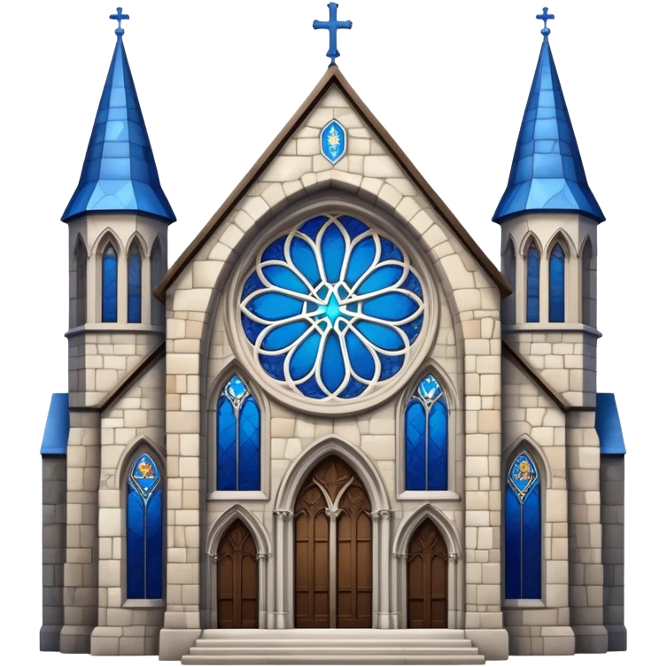 blue medieval church emoji