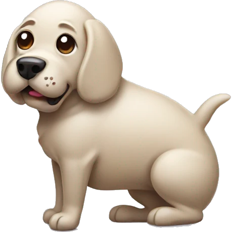Dog pooping emoji