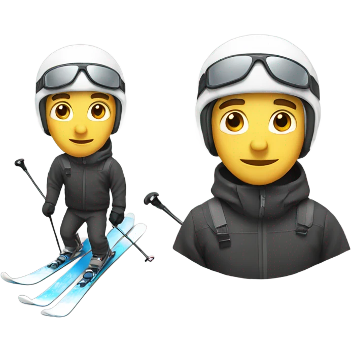 white guy ski emoji