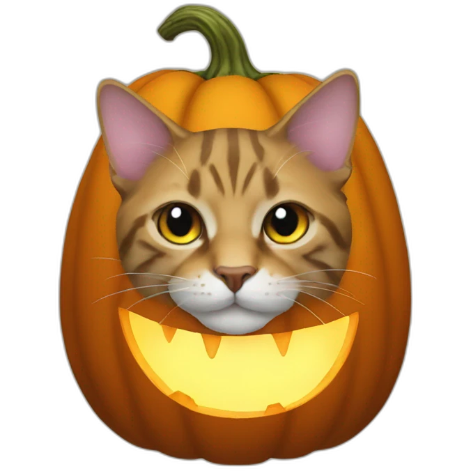 cat pumpkin emoji