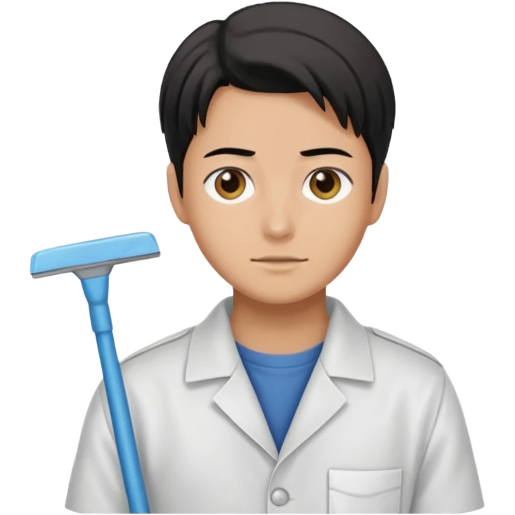 Levi ackerman from attack on titan with his cleaning outfit on emoji