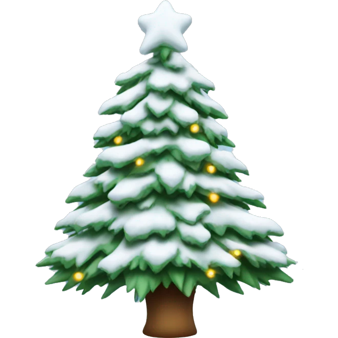 snowy christmas tree emoji