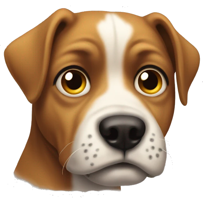anxious withdrawn dog emoji