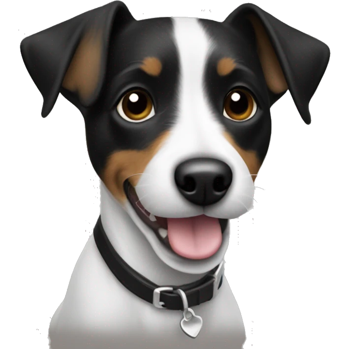 All Black Jack Russell Terrier emoji