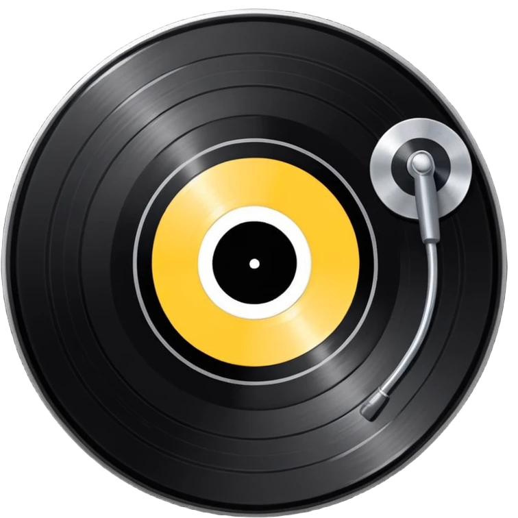 1950s rock and roll vinyl  emoji