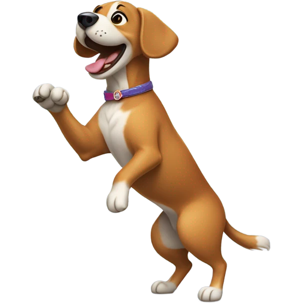 Dog dancing emoji
