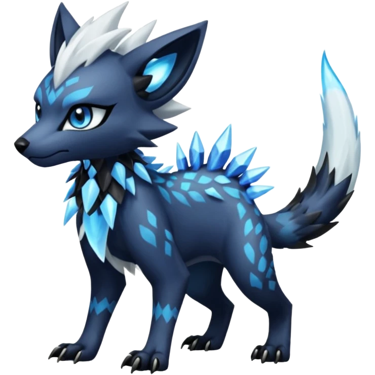 Elemental cool badass edgy realistic feral Genet-Absol-Kyurem-Zeraora-Primagen-fusion-creature  emoji