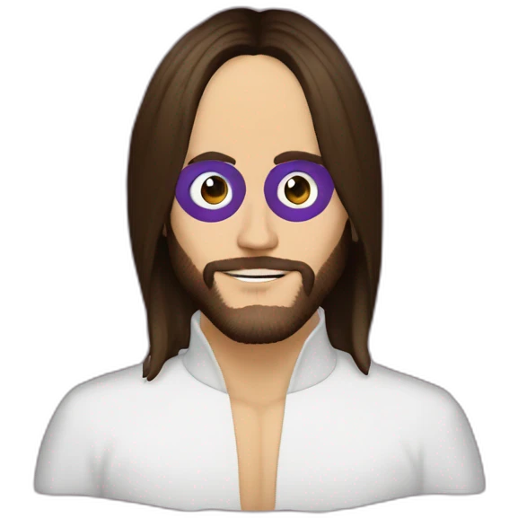 Jared Leto with face eggplant emoji