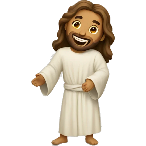 Jesus laughs emoji