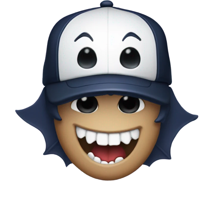 Vampire with baseball cap  emoji