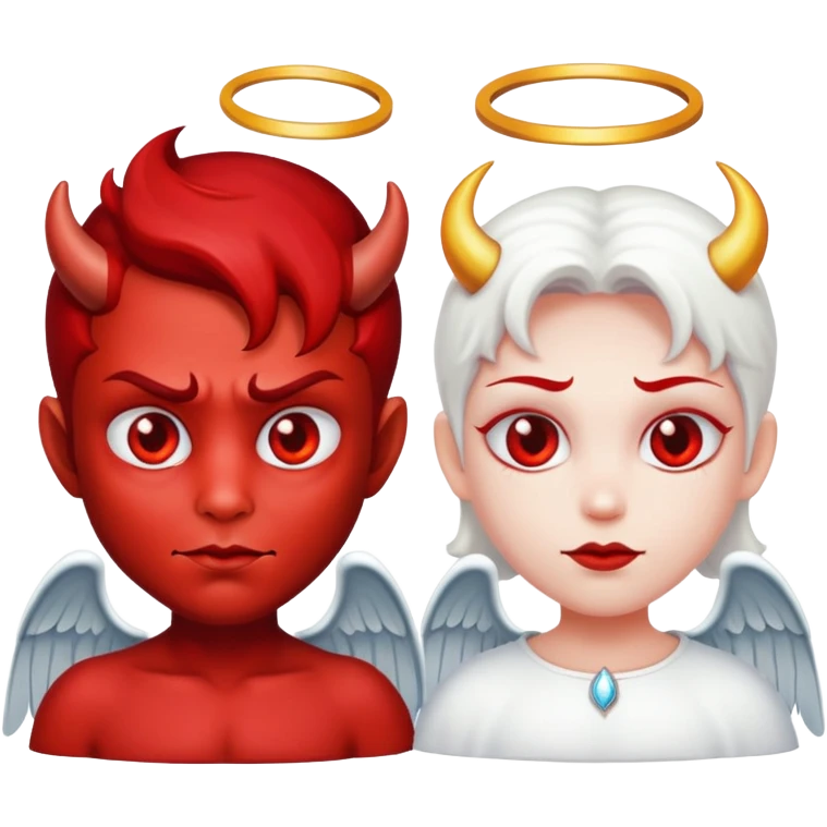 Devil with a angel emoji