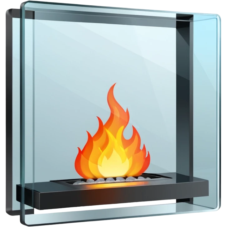 Modern Glass Fireplace emoji