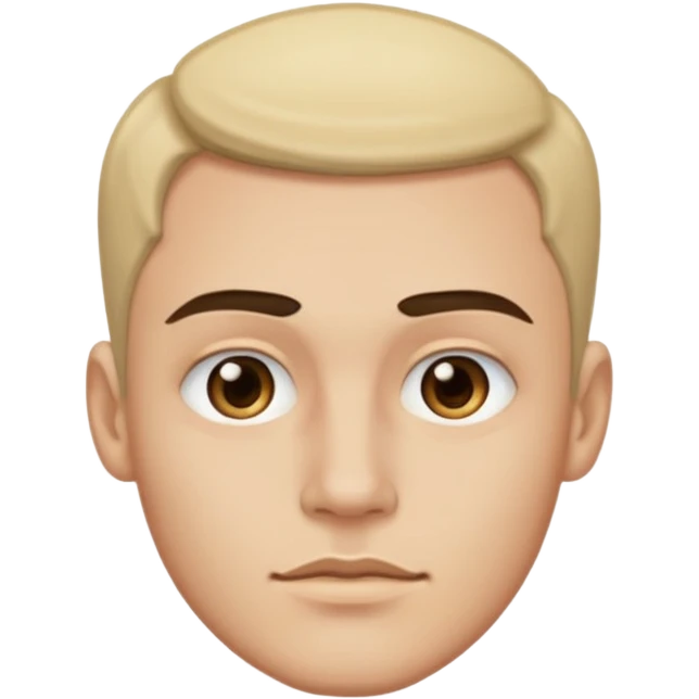  con una mandíbula muy marcada y con una ceja levantada y la otra abajo emoji