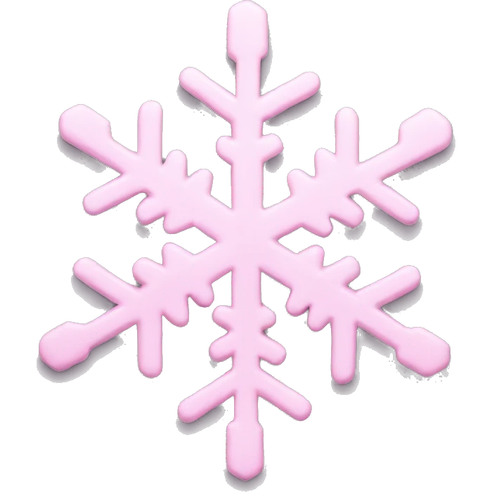 pastel pink snowflake  emoji
