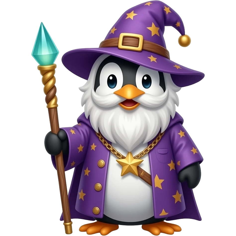 Penguin Wizard emoji