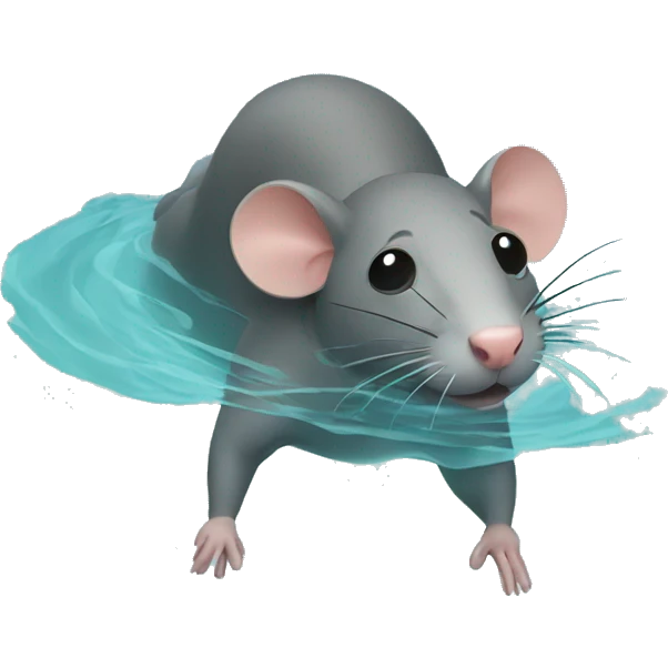 Rat swimming  emoji