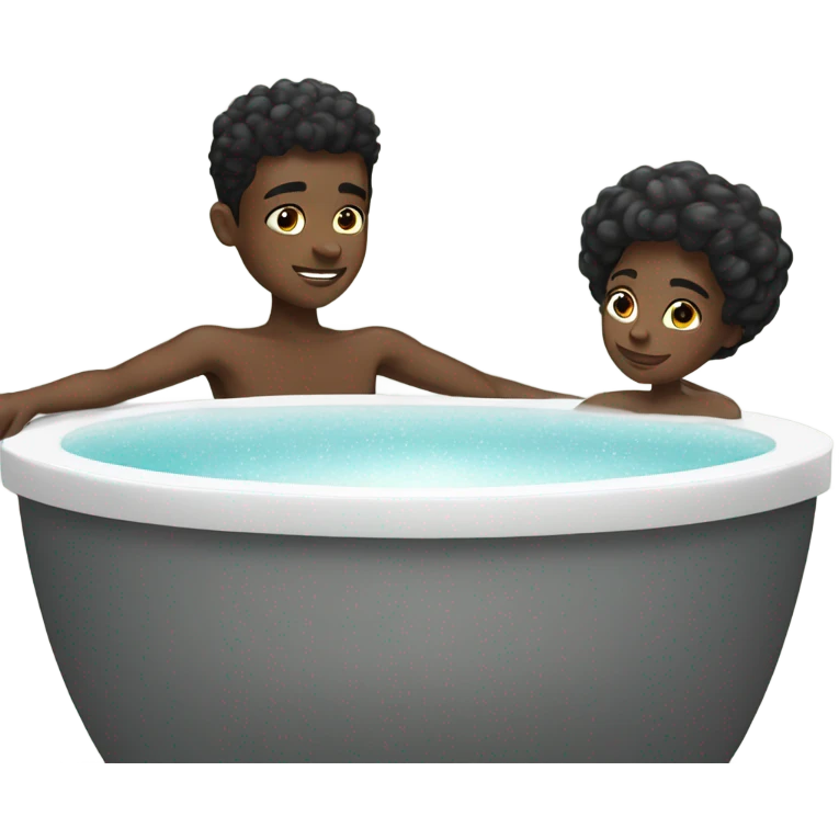 A black boy taking a spa day  emoji