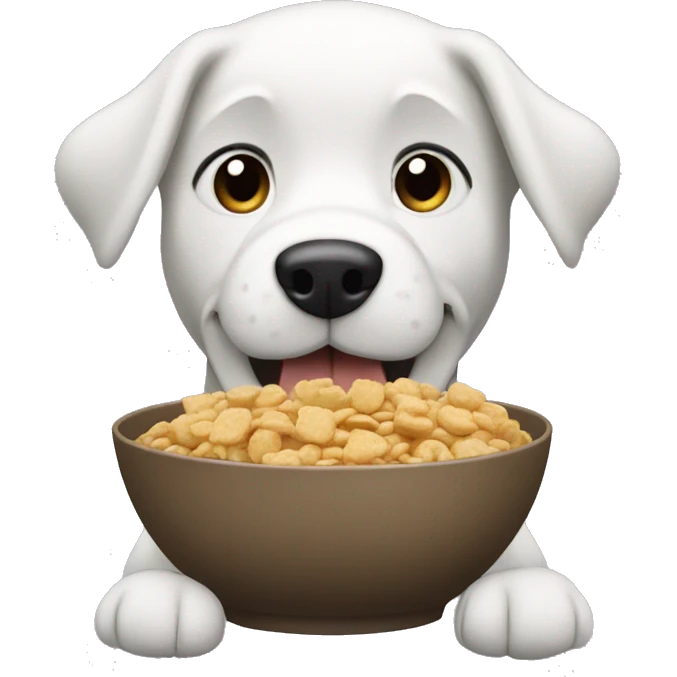 make a dog eating cereal emoji