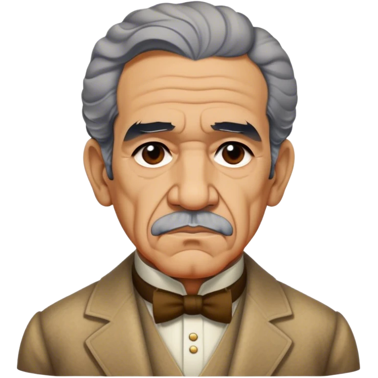 Cinematic Realistic Gabriel García Márquez Portrait Emoji, depicted as a visionary writer with a contemplative gaze in period attire, rendered with rich textures and warm literary lighting that captures his magical realism legacy. emoji