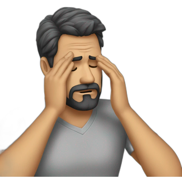 Facepalm barba moreno emoji