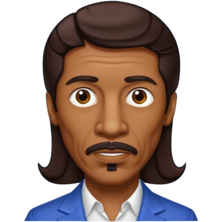Ike Turner with dark brown hair emoji