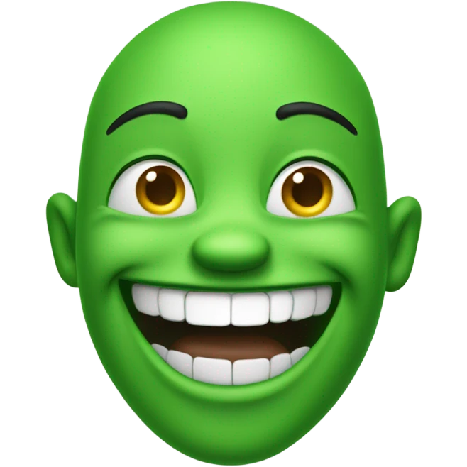 green LOL emoji