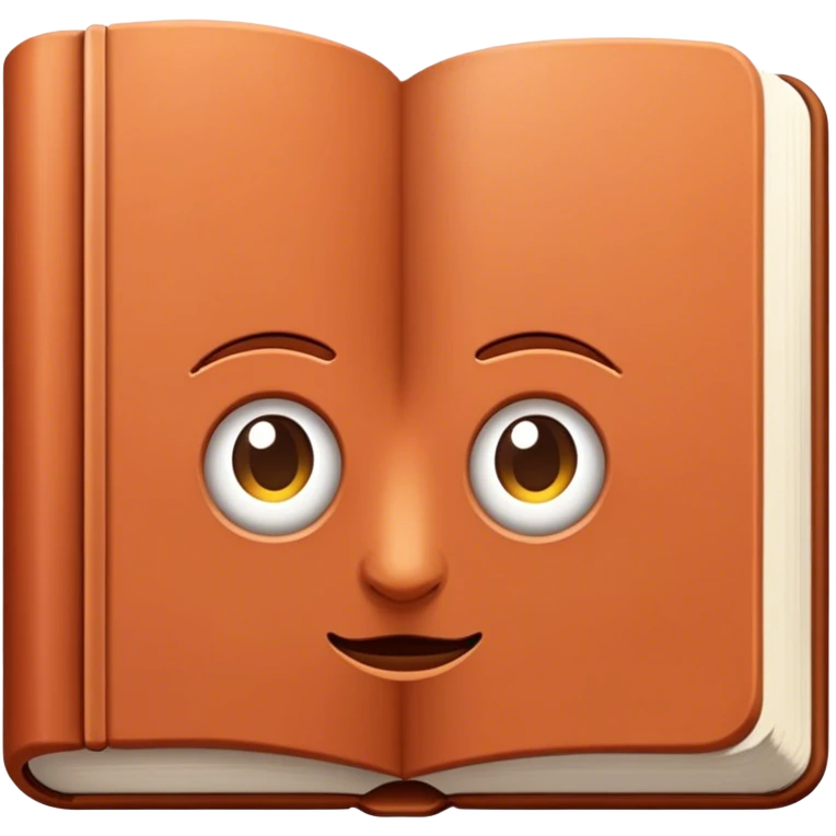 Terracotta colored book emoji