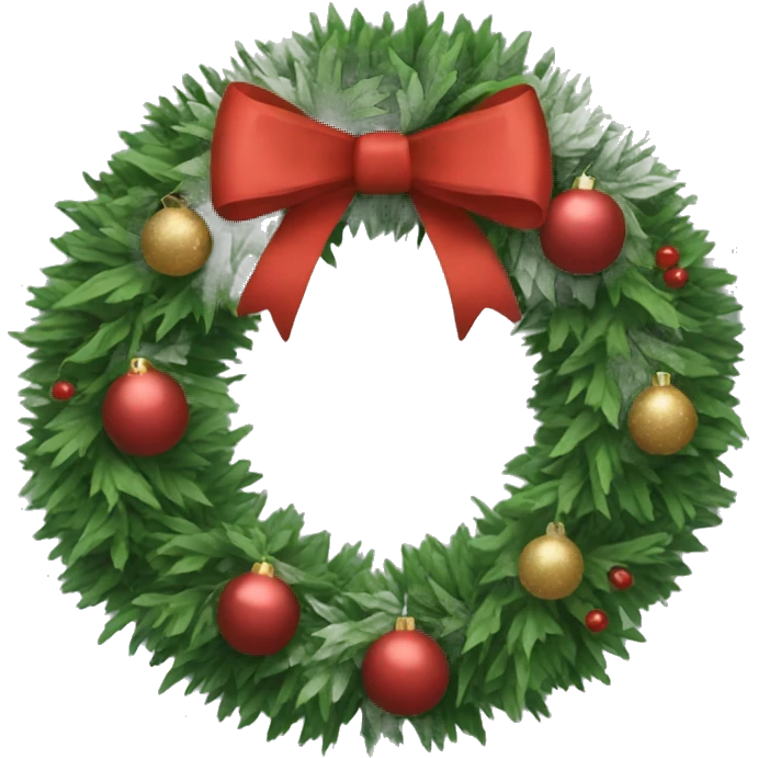 realistic holiday wreath emoji