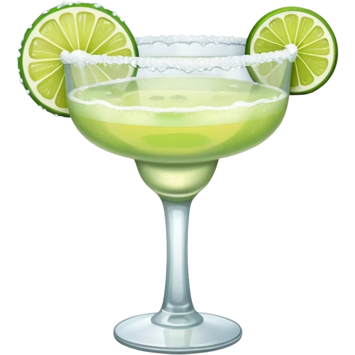 Margarita – glass with salted rim, lime wedge, ice emoji