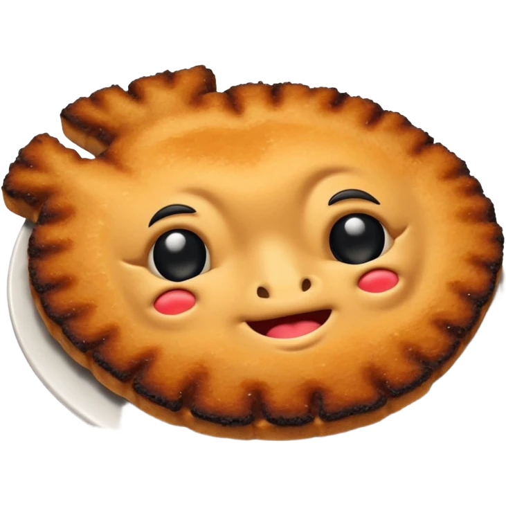 Black schnitzel emoji