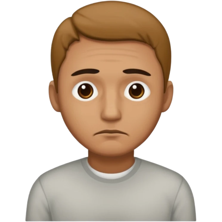 The sad man full body detalizated emoji