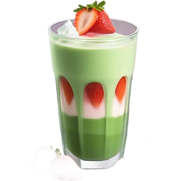 Iced strawberry matcha latte  emoji