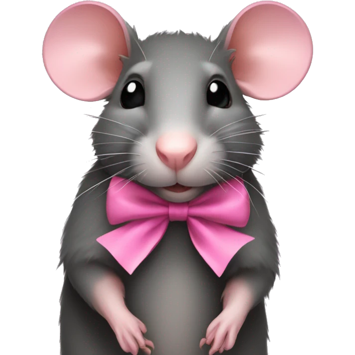 rat with a pink bow emoji