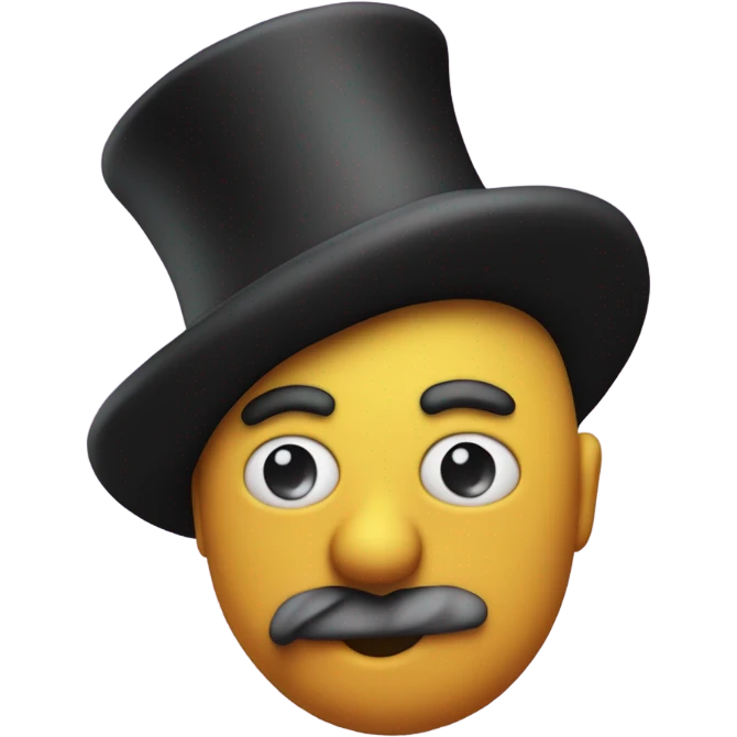 Play dough man with tophat emoji