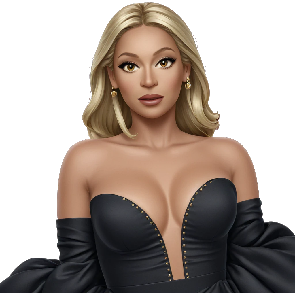 blonde beauty in elegant dress emoji