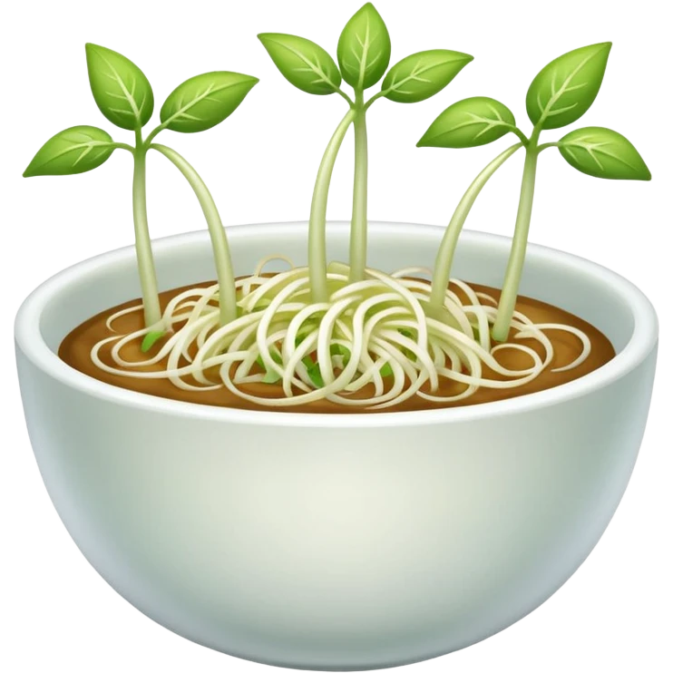 Bean sprouts in bowl emoji