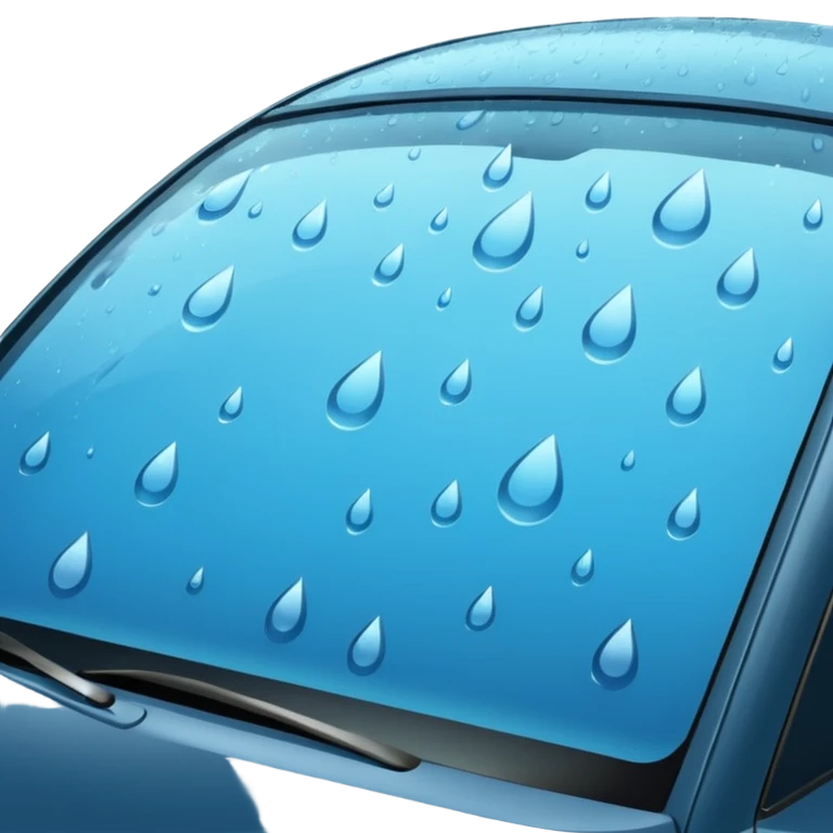 raining on windshield emoji