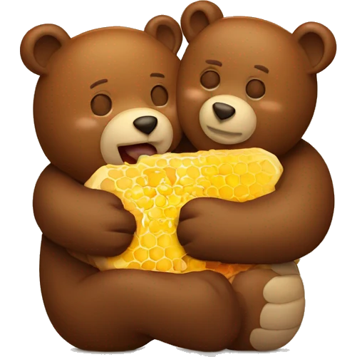 a brown bear hugging honey emoji