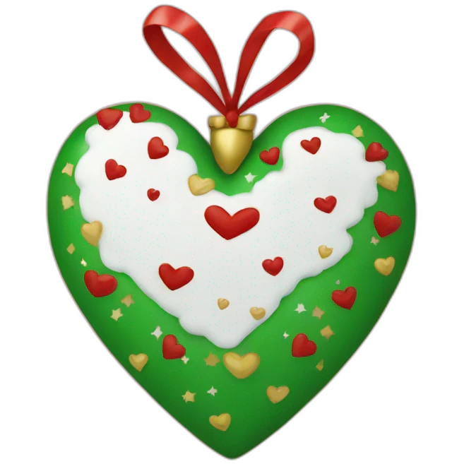 christmas heart emoji