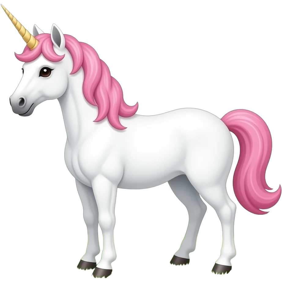 unicorn standing in a field of flowers emoji