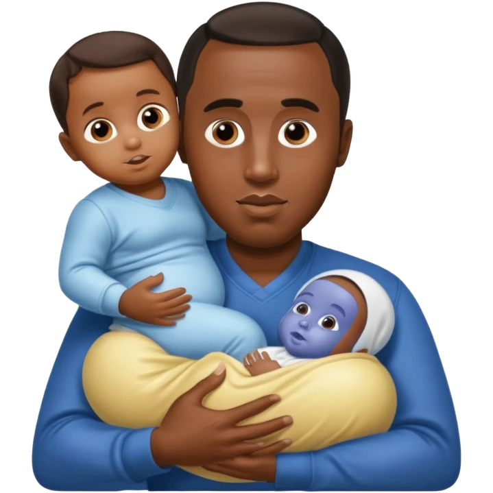 Sean “Diddy” Combs with baby oil and a very small infant emoji